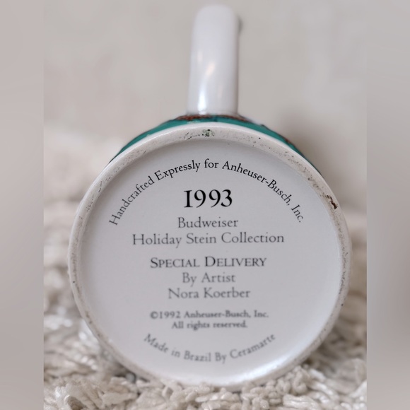 Budweiser 1993 Special Delivery Holiday Stein Collection Anheuser-Busch - Picture 6 of 6